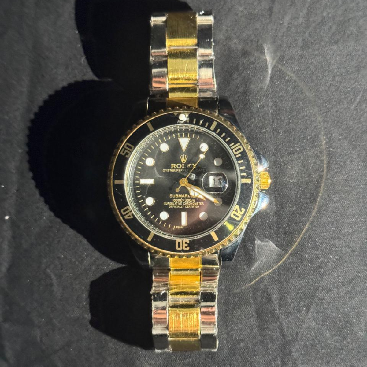 Rolex Submariner Date Men’s Watch – Gold & Black Noblistic Edition | Automatic Swiss Luxury