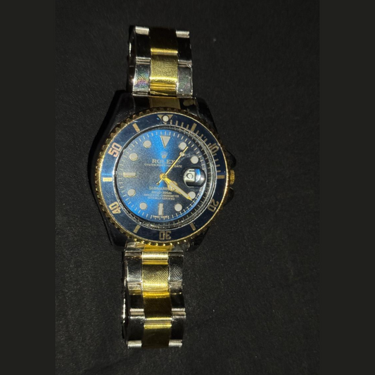 Rolex Submariner Date Men’s Watch – Golden & Blue Noblistic Edition | Automatic Swiss Luxury
