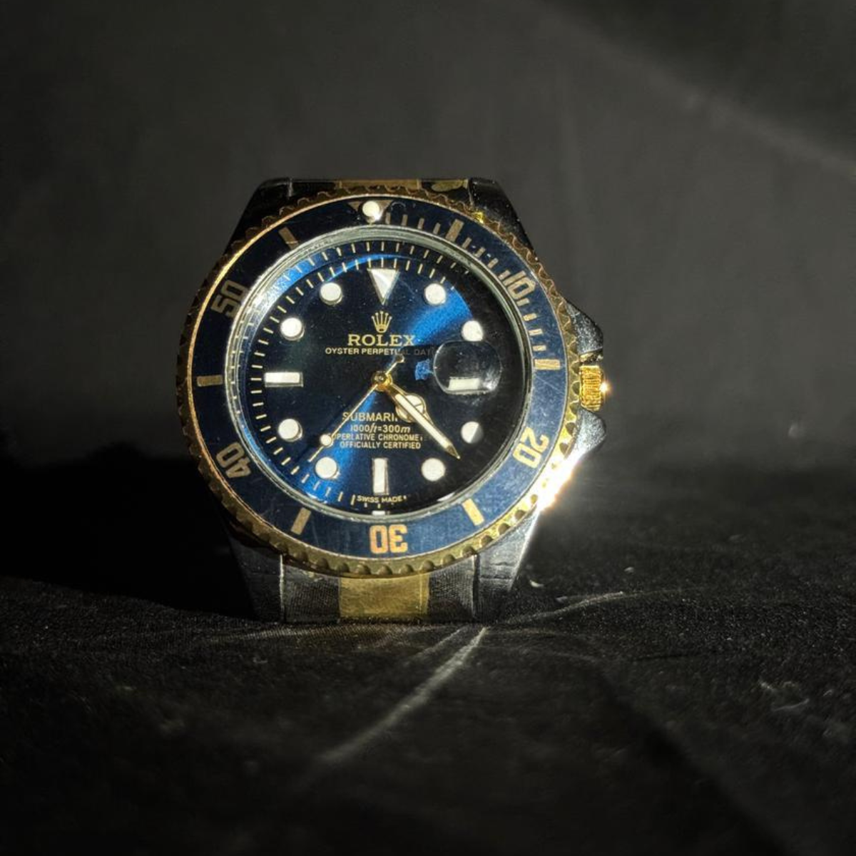Rolex Submariner Date Men’s Watch – Golden & Blue Noblistic Edition | Automatic Swiss Luxury