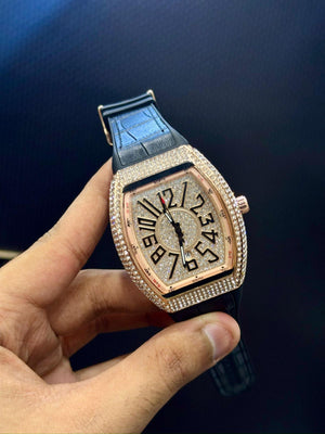 Franck Muller Vanguard Ice Stone Men’s Luxury Watch – Diamond Set Swiss Timepiece