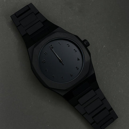 Black Aura Quartz Analog Watch for Men & Boys – Stylish Casual Timepiece