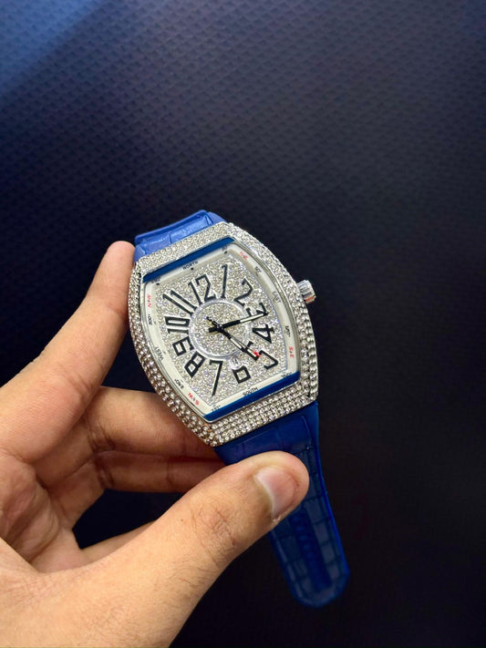 Franck Muller Vanguard Ice Stone Men’s Luxury Watch – Diamond Set Swiss Timepiece